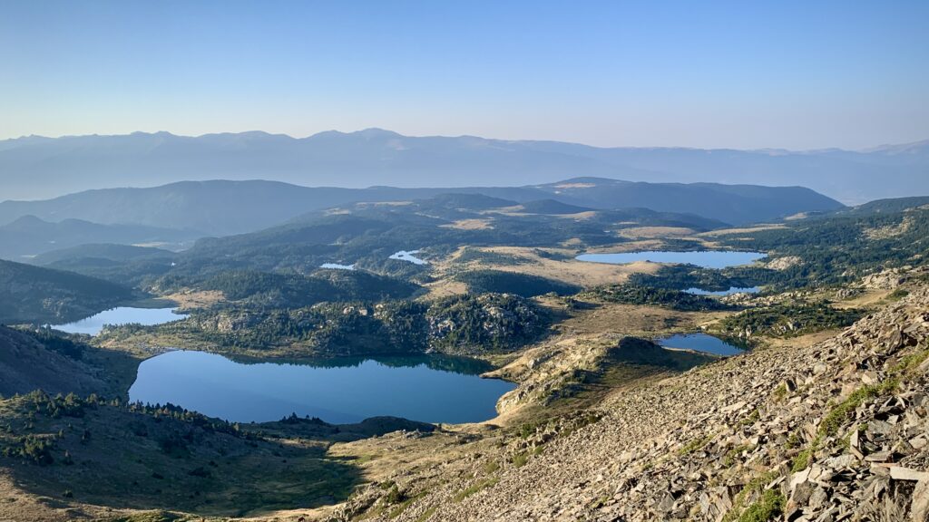 les lacs vues du pic Carlit